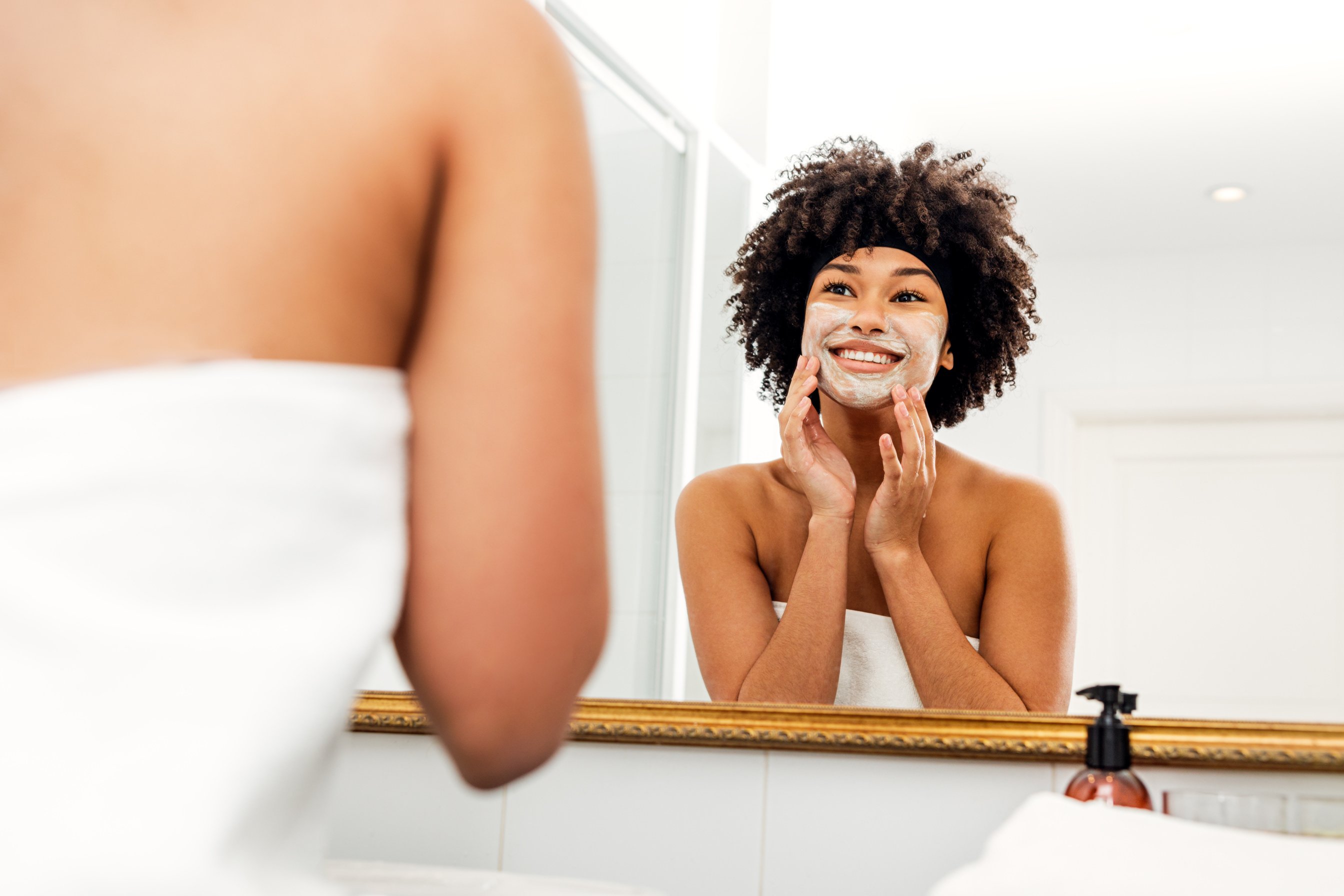 Woman Washing Face